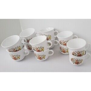 VTG LOT Of 12 Corelle Indian Summer Pattern Coffee Mug Corning Ware Tea Cup Set